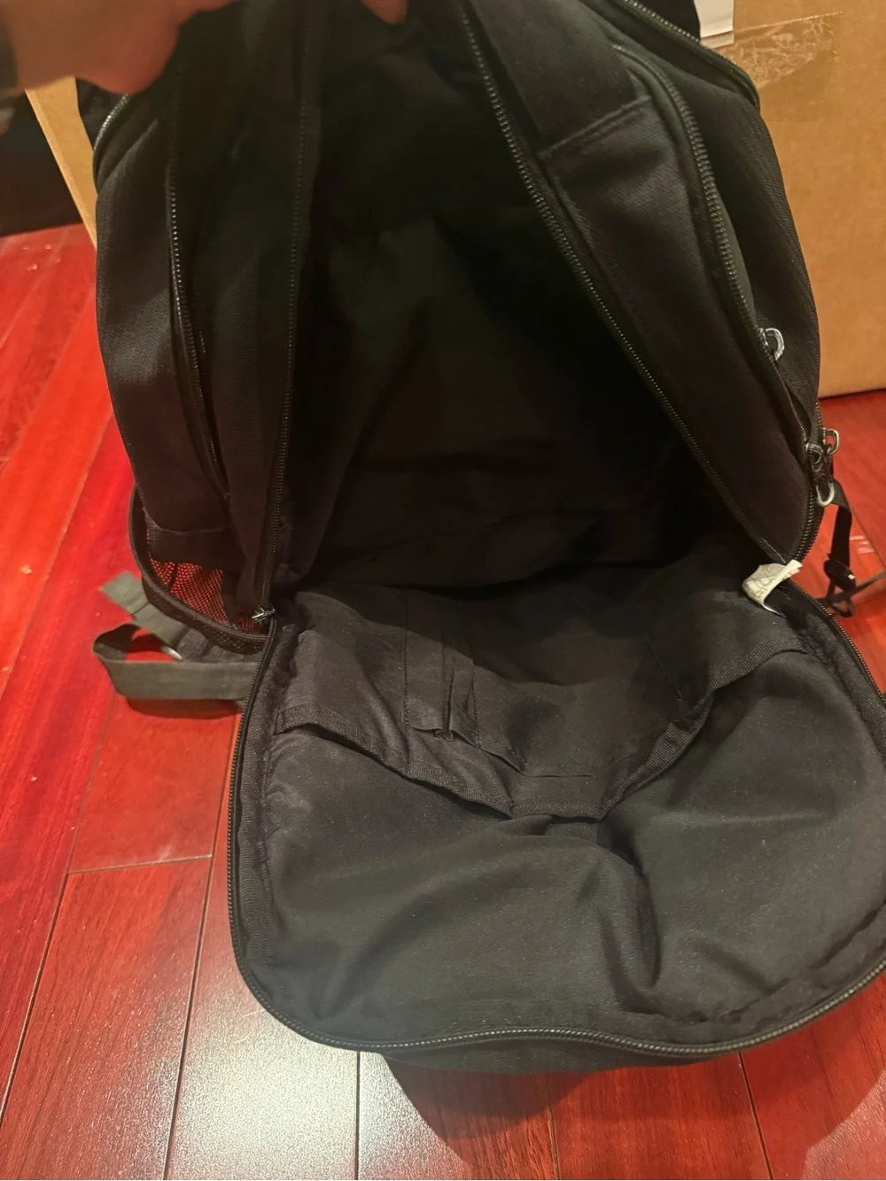 Nike Black Backpack with White Swoosh